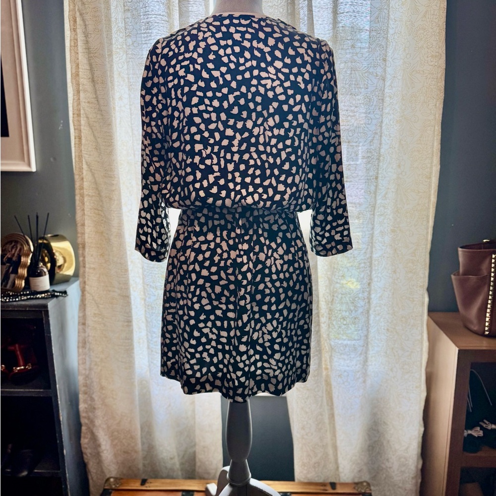 Diane Von Furstenberg Rachel Black and White Sheath Mini Dress - Picture 6 of 9